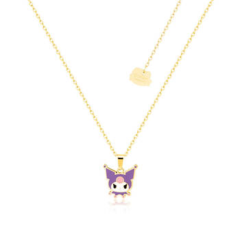 ECC Sanrio Kuromi Head Necklace - Gold Plated - Stainless Steel - Purple