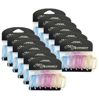 12PK My Accessory 9cm Melrose Hair Clip Accessory Ombre Frosted