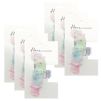 6PK Hair Accessories Melrose 9cm Clip Flower Styling Accessory Decal