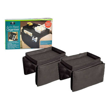 2PK Arm Rest Organiser w/ Storage Pockets