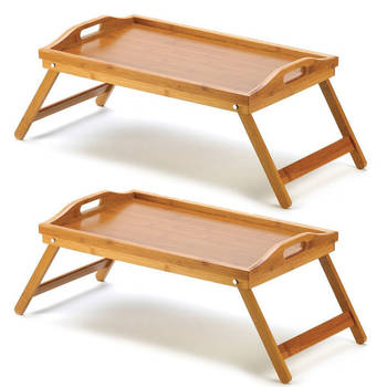 2x Bamboo Folding Tray Lap