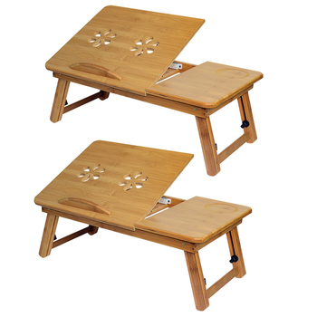 2PK Deluxe Bamboo Laptop Table