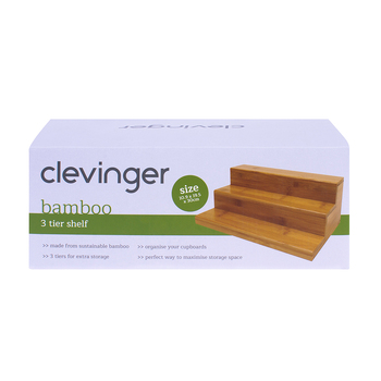 Clevinger Bamboo 3 Tier Household Storage Shelf 30x19.5x11cm