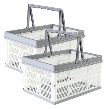 2PK Living Today Small Portable/Collapsible Shopping Basket 30cm 9L