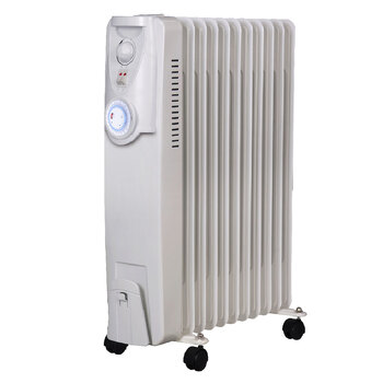 Heller HOCH11T Oil Heater 11 FIN 2400W w/Timer White