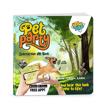HoloToyz Pet Party Kids Fun Educational AR Book 3y+