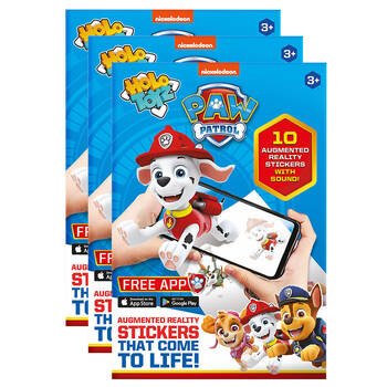 3x 10pc Holotoyz HoloArtz Paw Patrol Augmented Reality Stickers Kids Art 3y+