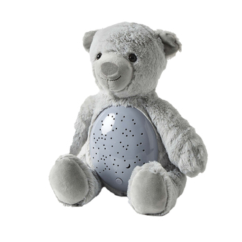 Jiggle & Giggle Grey Bear Plush Children's Decor Night Light 27x25cm 3y+