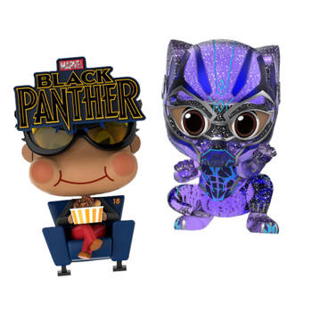 2pc Black Panther 2018 w/ Movbi Cosbaby Action Figure Toy Set