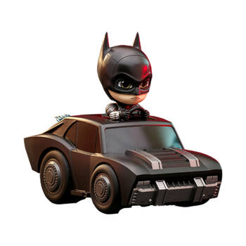 The Batman Batman & Batmobile Cosbaby Plastic Figure Toy Set 12.5cm