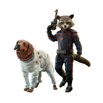 16cm Guardians of the Galaxy Vol 3 Rocket & Cosmo 1:6 Collectable