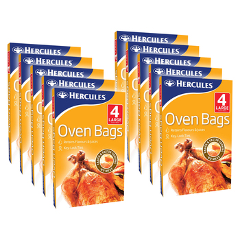 10x 4pc Hercules Food Cooking Oven Bags Large 35x48cm