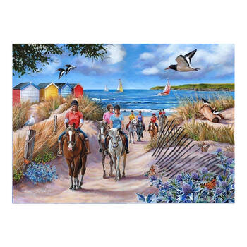 500pc House of Puzzles Board Sea Horses Kids Jigsaw Puzzles Toys 69x48cm 3y+