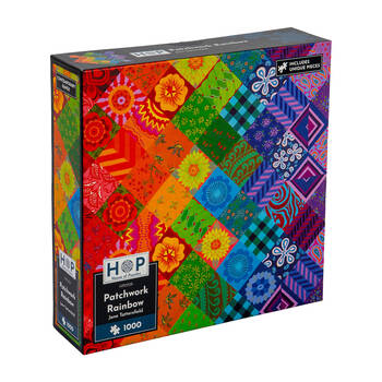 1000pc House Of Puzzles Patchwork Rainbow 48x69cm Jigsaw Puzzle 3y+