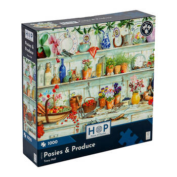 1000pc House Of Puzzles Posies & Produce 48x69cm Jigsaw Puzzle 3y+