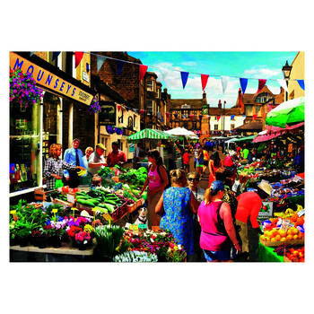 500pc House Of Puzzles Street Market 34x48cm Jigsaw Puzzle 3y+