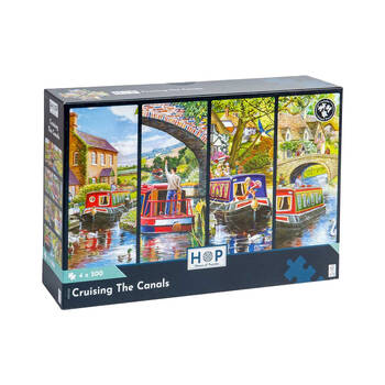 4 x 500pc House Of Puzzles Cruising The Canals Multipack 34x48cm Jigsaw 3y+