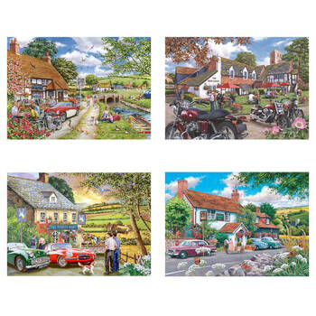4 x 500pc House Of Puzzles Tales From The Tavern Multipack 48cm Jigsaw 3y+