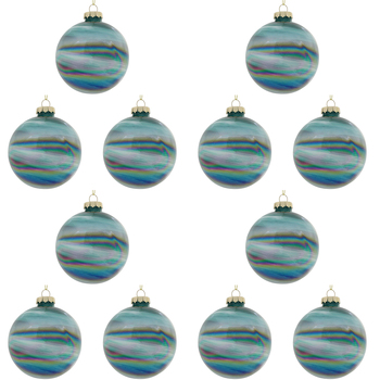 12PK LVD 8cm Glass Bauble Venus Home/Office Xmas Decor