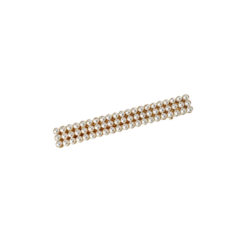 Culturesse Anastasia Vintage Pearly Barrette - White/Gold