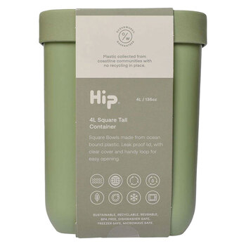 HIP 4L BPA Free Square Tall Airtight Stackable Container Asstd