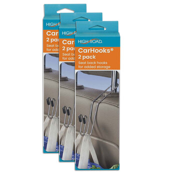 3x 2pc High Road Car/SUV Storage Metal Hooks Purse/Grocery Holder