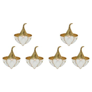 6PK LVD 13x12cm Metal Santa Bowl Small Home/Living Room Decor