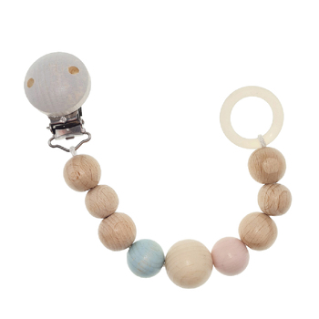 Hess-Spielzeug 15cm Dummy Chain Strap Baby 0m+ Natural Pink & Blue