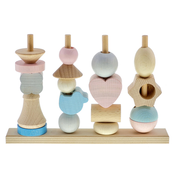 Hess Spielzeug Wooden Stacking Abacus Kids 2y+ Natural