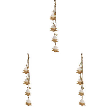 3PK LVD Hanging Tree Ornament Decor Gold Cluster 5x40cm