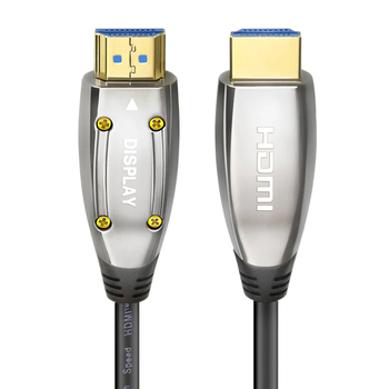 Cruxtec HDMI 2.1 8K Ultra-HD Active Optical Male Cable 15m 48Gbps - Silver