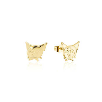 Couture Kingdom Sanrio Precious Metal Kuromi Stud Earrings - Gold