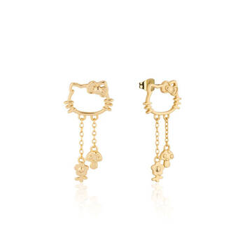 Couture Kingdom Sanrio Precious Metal Hello Kitty Stud Earrings - Gold