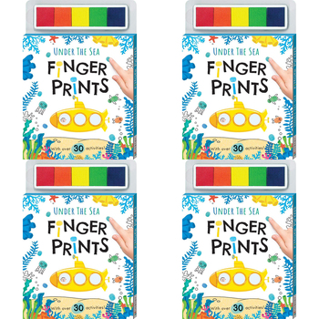 4PK Kaleidoscope Under The Sea Finger Prints Kids Educational Book 3Y+