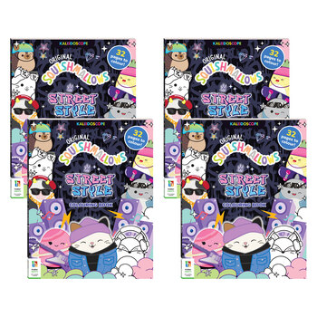 4PK Kaleidoscope Squishmallows Colouring Book Street Style 8Y+
