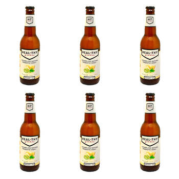 6PK Hot Shots Heal Thy Prebiotic Soda w/ Pineapple Lime & Mint Flavour 330ml