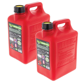 2PK Hulk 4x4 5 Litre Plastic Portable Petrol Handy Jerry Can