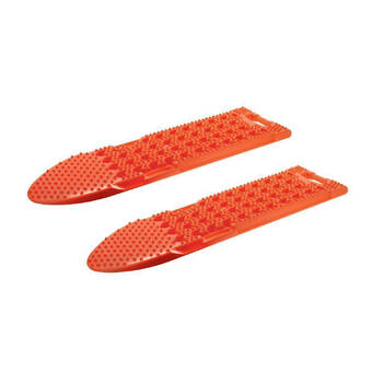 2pc Hulk Heavy Duty Folding Recovery Tracks Pair 115x35cm Orange