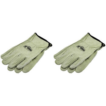 2x 2pc Hulk Pig Grain Leather Rigger Recovery Gloves Pair Green