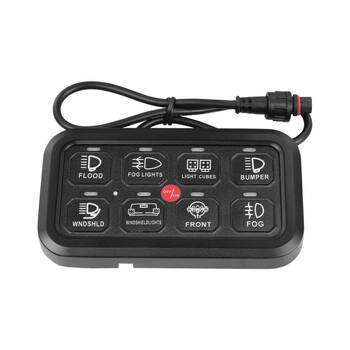 Hulk Pro Professional Series Smart 8-Way Switch Panel 12-24V Black