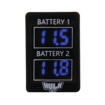 Hulk Toyota Late Dual DC Voltmeter Blue Illumination 12v 32.5 x 22mm