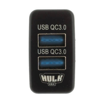 Hulk Toyota Early Dual Vehicle QC3 USB Socket 12V Blue Illumination