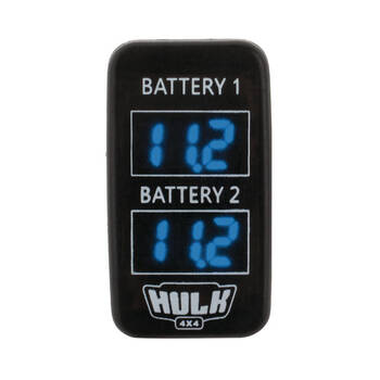 Hulk Toyota Early Dual Vehicle DC Voltmeter 12v Blue Illumination
