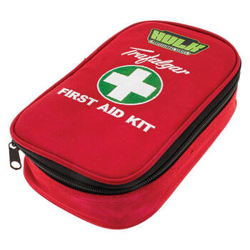 Hulk Pro Personal Vehicle Compact First Aid Kit w/ Soft Case Red