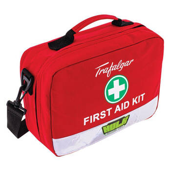 Hulk Pro Workplace Portable First Aid Kit w/ Reflective Strip Case Red