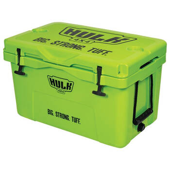 Hulk Portable Ice Cooler Box with Stainless Steel Carry Handle 45L Green