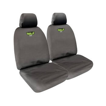 Hulk Nissan Navara D23/NP300 Waterproof Front Vehicle Seat Covers Grey