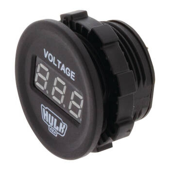Hulk Compact Vehicle DC Voltmeter Voltage Display Reader Black