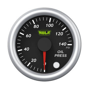 Hulk Pro Oil Pressure Gauge 0-150 Degrees Celcius 52mm Black/Silver