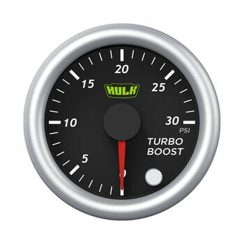 Hulk Pro Diesel Boost Analogue Gauge 0-30 PSI 52mm Black/Silver